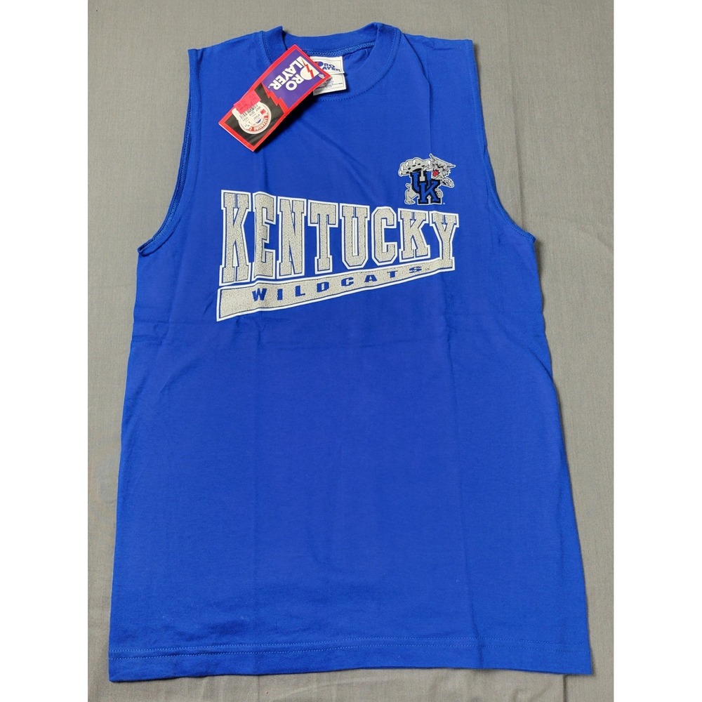 Vintage Pro Player Kentucky Wildcats Sleeveless Shirt Blue Kids XL 18/20 NWT